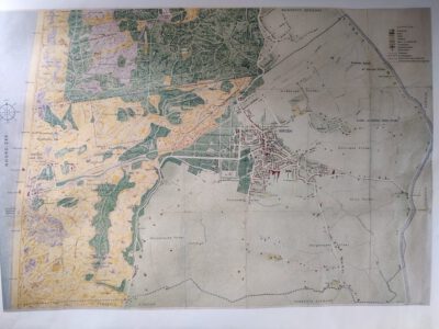 Kaart VVV - plattegrond van Bergen en Bergen aan Zee 1937, 40 x 58 cm, in kleur