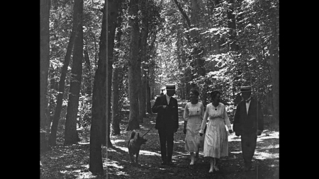HVB FO 00008Wandelaars in het Bergerbos, 1919