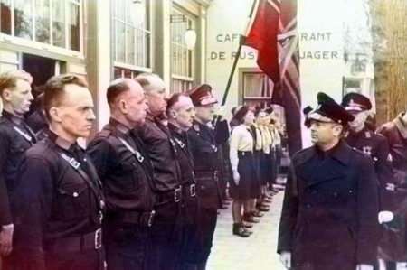 HVB FO 00793  Bijeenkomst van de NSB bij de Rustende Jager met Anton Mussert, 1940